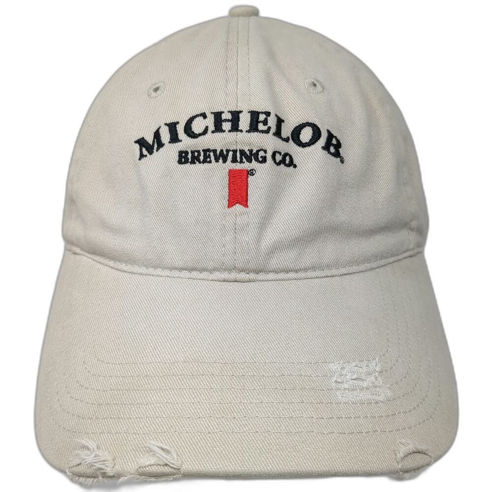 Anheuser-Busch Michelob Brewing Co Baseball Cap Beige One Size Distressed Hat
